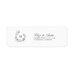 Classic Luxe Monogram Return Address Labels