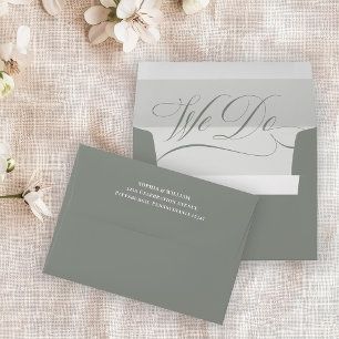 Classic Luxe   Sage Green We Do Calligraphy Envelope