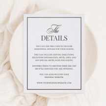 Classic Luxe | Wedding Guest Details