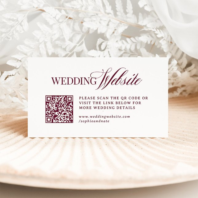 Classic Luxe | Wedding Website QR Code Enclosure Card (Creator Uploaded)