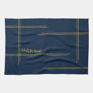 Classic luxury Navy and Gold Dinner? Tea Towel