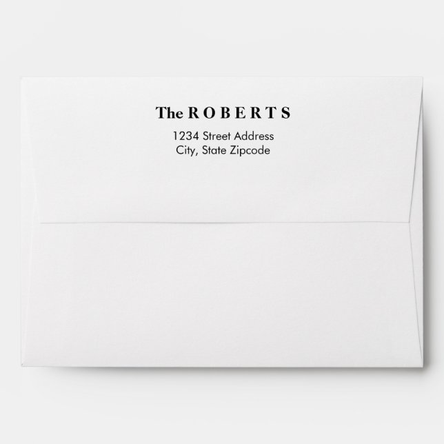 Classic Mailing Envelopes with Return Address (Back (Top Flap))