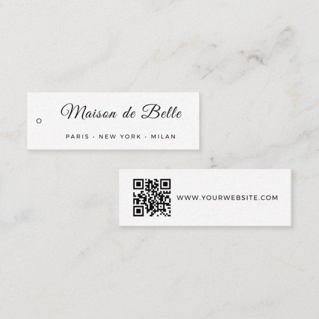 Classic Maison de Belle Script Paris Skinny Tag (Front/Back)