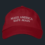 Classic Make America Safe Again Embroidered Hat<br><div class="desc">This "great" thing doesn't seem to be working out so well. This vintage worn anti maga political opposition had is embroidered with teh words "MAKE AMERICA SAFE AGAIN" but is also templated for you to change these words to whatever you'd like,  as long as its fits.</div>