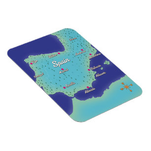 Classic Map Of Spain Magnet