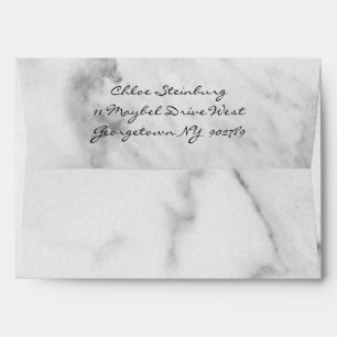 Classic Marble Bar Mitzvah Invitation Envelope