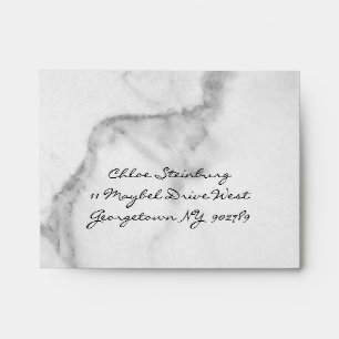 Classic Marble Bar Mitzvah RSVP Envelope