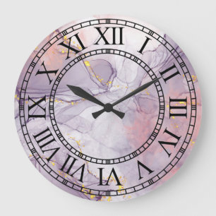 Classic Marble Roman Numerals Wall Clock