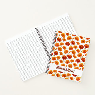 Classic Marigold Pattern Name Notebook