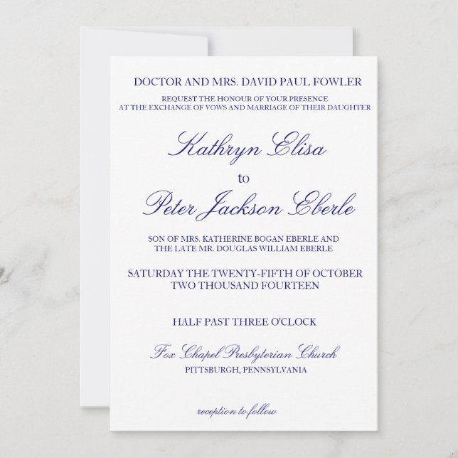 Classic Marine Invitation (Front)