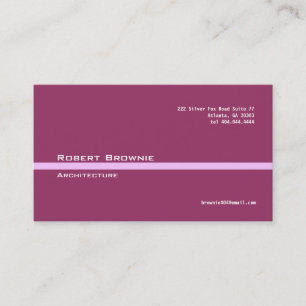 Classic Maroon Pink Line Business Card