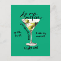 Classic Martini Recipe Cocktail Bar Art