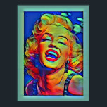 Classic Marylin Monroe Pop Art Poster<br><div class="desc">Marylin is Bright and Bold in this Pop Art poster.</div>