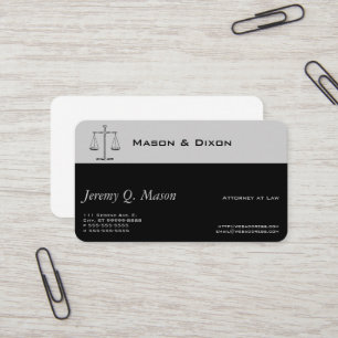 Classic Mechanical Scales of Justice Design Business Card