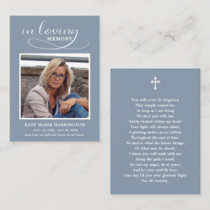 Classic Memorial Photo Funeral Card