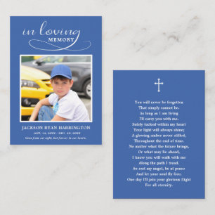 Classic Memorial Photo Funeral Card