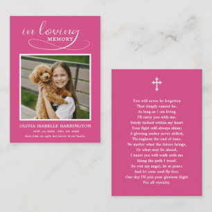 Classic Memorial Photo Funeral Card