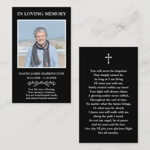 Classic Memorial Photo Funeral Card