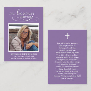 Classic Memorial Photo Funeral Card