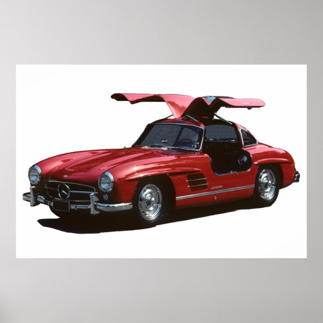 Classic Mercedes Benz SLR300 Gullwing Poster (Front)
