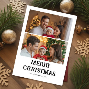 Classic Merrier Together Couple Holiday Card