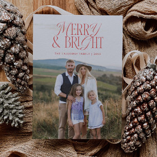Classic Merry & Bright Photo Holiday Card