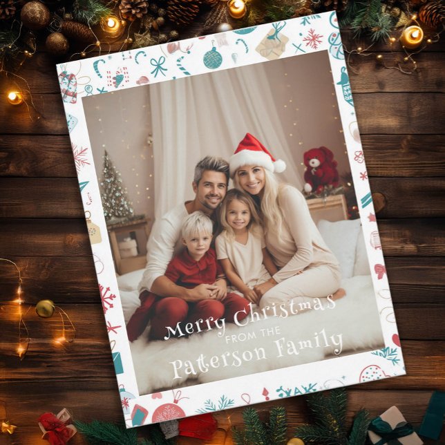 Classic Merry Christmas Photo  Holiday Card (Creator Uploaded)