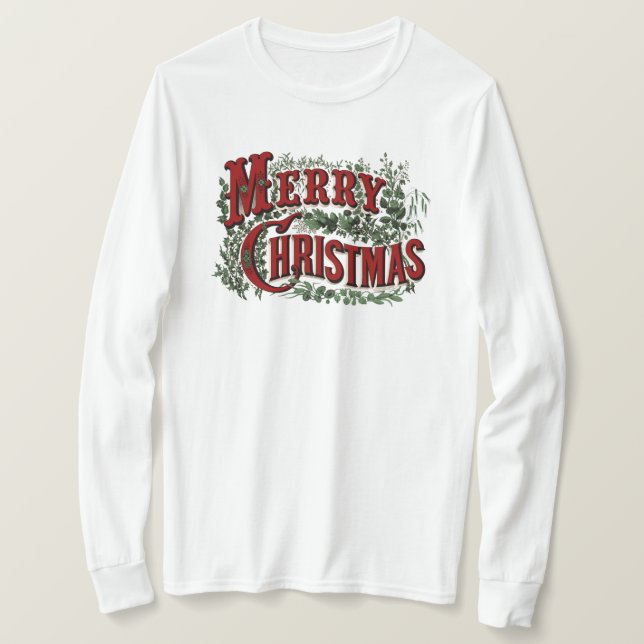 Classic "Merry Christmas" T-Shirt (Design Front)