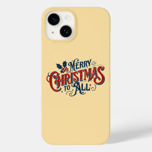 Classic Merry Christmas to All Festive Holiday Art Case-Mate iPhone 14 Case