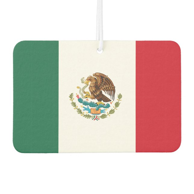 Classic Mexican Flag Car Air Freshener (Front)