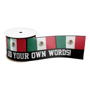 Classic Mexican Flag Satin Ribbon