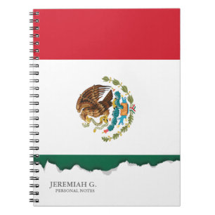 Classic Mexican Flag Spiral Notebook