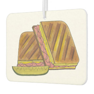 Classic Miami Cuban Sandwich Ham Pork Swiss Cheese Car Air Freshener