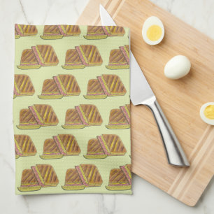 Classic Miami Cuban Sandwich Ham Pork Swiss Cheese Tea Towel