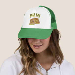 Classic Miami Cuban Sandwich Ham Pork Swiss Cheese Trucker Hat