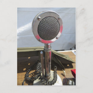Classic Microphone Postcard