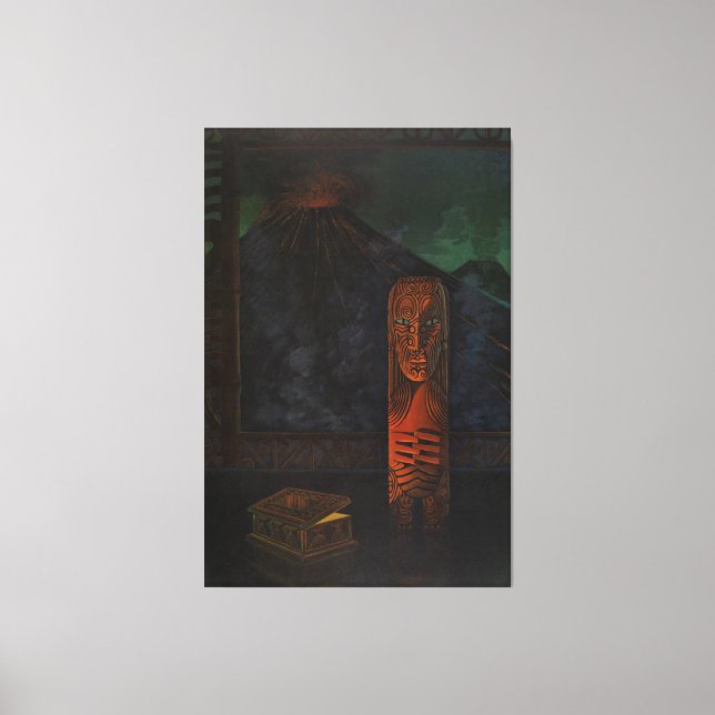 Classic Mid-century Tiki Exotica Canvas Print (Front)