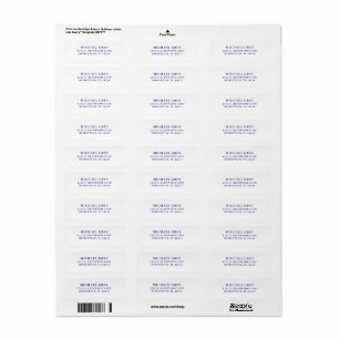 Classic Midnight Blue Modern Return Address