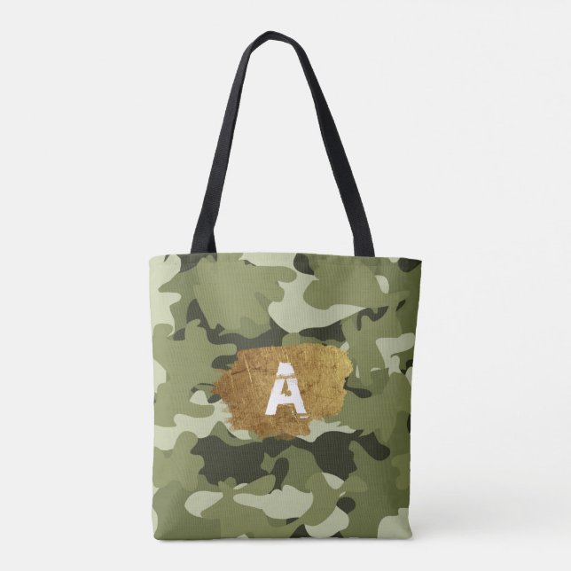 Classic military bag with your Monogram Tote Bag (Back)
