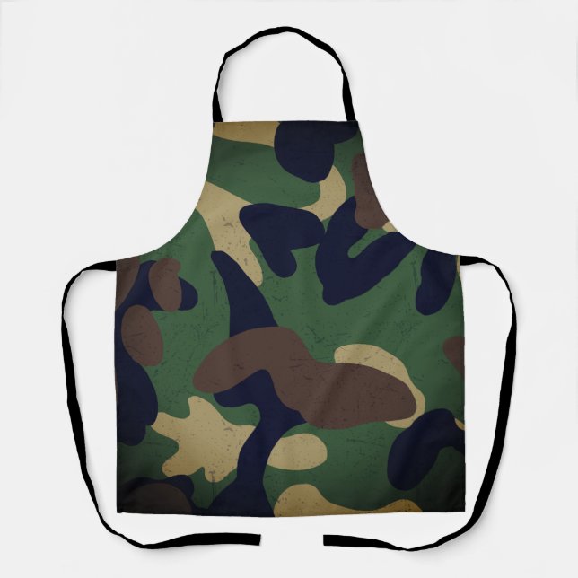 Classic Military Camo Pattern Apron (Front)