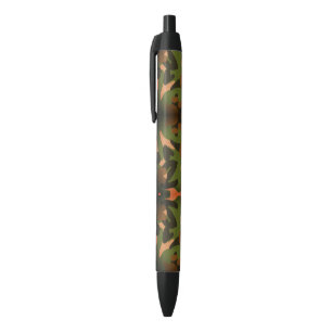 Classic Military Camo Pattern Black Ink Pen