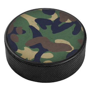 Classic Military Camo Pattern Hockey Puck
