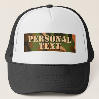 Classic Military Camo Personal Text Trucker Hat