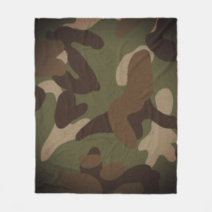 Classic Military Camouflage Pattern Fleece Blanket