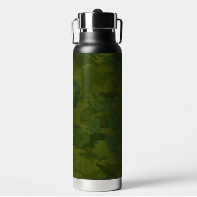 Classic Military Camouflage Water Bottle (Front)