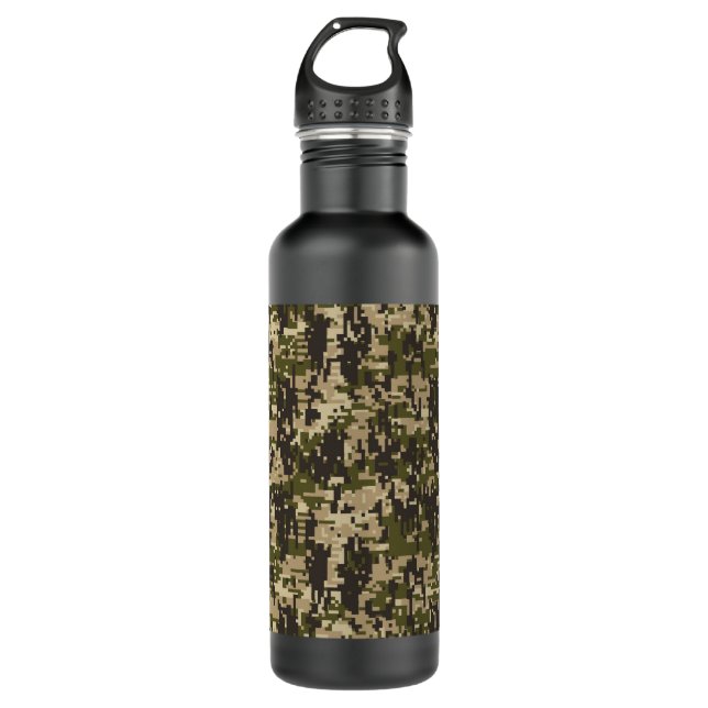 Classic Military Digital Camo Pattern 710 Ml Water Bottle (Front)