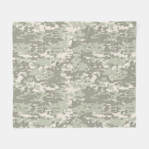 Classic Military Digital Camo Pattern Fleece Blanket