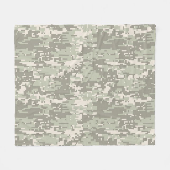 Classic Military Digital Camo Pattern Fleece Blanket (Front (Horizontal))