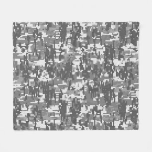 Classic Military Digital Camo Pattern Fleece Blanket