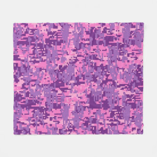 Classic Military Digital Camo Pattern Fleece Blanket